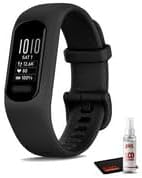 Garmin vivosmart 5 Fitness Tracker (Black) Heart Rate Monitor & Sleep Tracker - Phone GPS with 6Ave Cleaning Kit