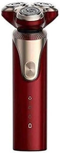 Electric Razor for Men, Wet & Dry Men's Razors for Shaving Electric Cordless, Rotary Razors Electric Shavers for Men Waterproof Rechargeable (Color : Red)(Red)