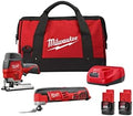 Milwaukee 2445-22MT M12 Brushed Lithium-Ion Cordless High Performance Jigsaw and M12 Multi-Tool Combo Kit with (2) 1.5 Ah Batteries