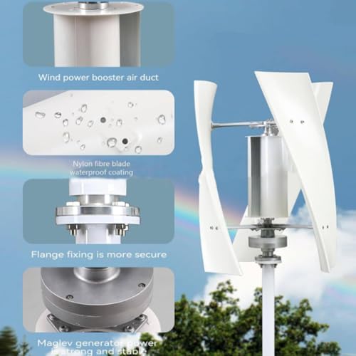 3000W Vertical Wind Turbine Generator for Home, 12V/24V/48V, Silent Portable Renewable Energy with MPPT Controller, Ideal for Eco-Friendly Power Systems, Efficient Wind Energy Solution