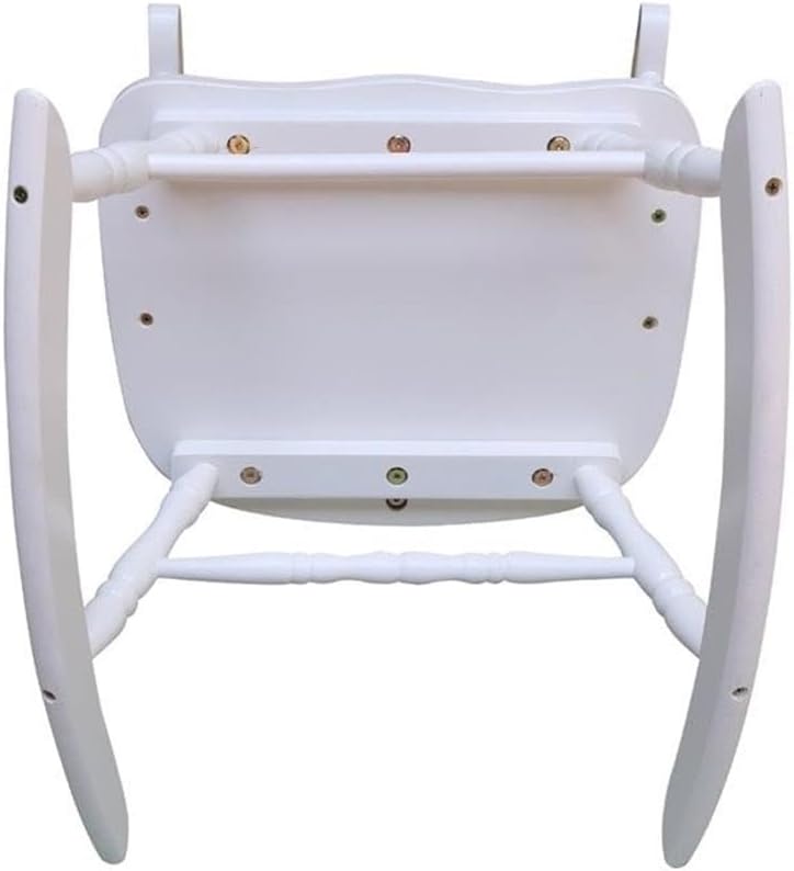Rosebery Kids Solid para Wood and Veneers Rocker, Linen White Finish, 27.75' H x 22' W x 20' D, Durable Construction, Ready to Assemble, Children's Rocking Chair for Bedroom or Playroom