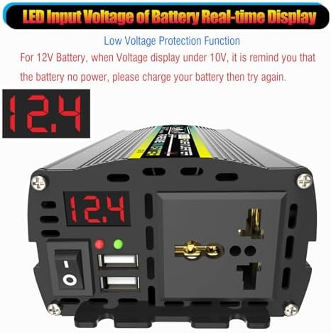 3000W/4000W Solar System Kit - 12V to 110V/220V Inverter with 50A Controller & 50W Foldable Solar Panel - Home Grid Solar Generator (800W, 12V-110V)