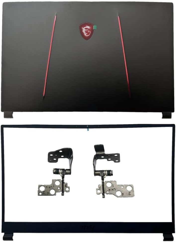 New Compatible Replacemen for MSI GE75 GE75VR Raider 8RE 8RF 8SG 8SF MS-17E1 Gaming Laptop Cover(LCD Back Cover and Bezel and LCD Hinges)