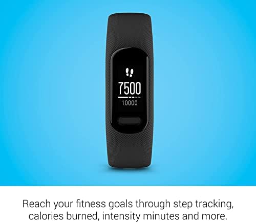 Garmin vivosmart 5 Fitness Tracker (Black) Heart Rate Monitor & Sleep Tracker - Phone GPS with 6Ave Cleaning Kit