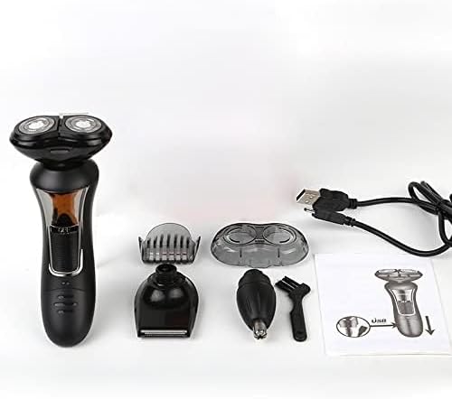Electric Shavers for Bald Men, 3 in 1 Men Electric Shavers Triple Razor Multifunction Waterproof Nose Hair Trimmer Shaved Hair Head USB Rechargeable