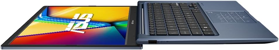ASUS Vivobook Personal Laptop (2026):14' FHD 1920 x 1080 60Hz • 13th Generation Intel Core i7-1355U • 12 GB RAM • 512 GB SSD • Win11 Home • Wi-Fi 5 • 720p HD Camera • Intel Iris Xe Graphics