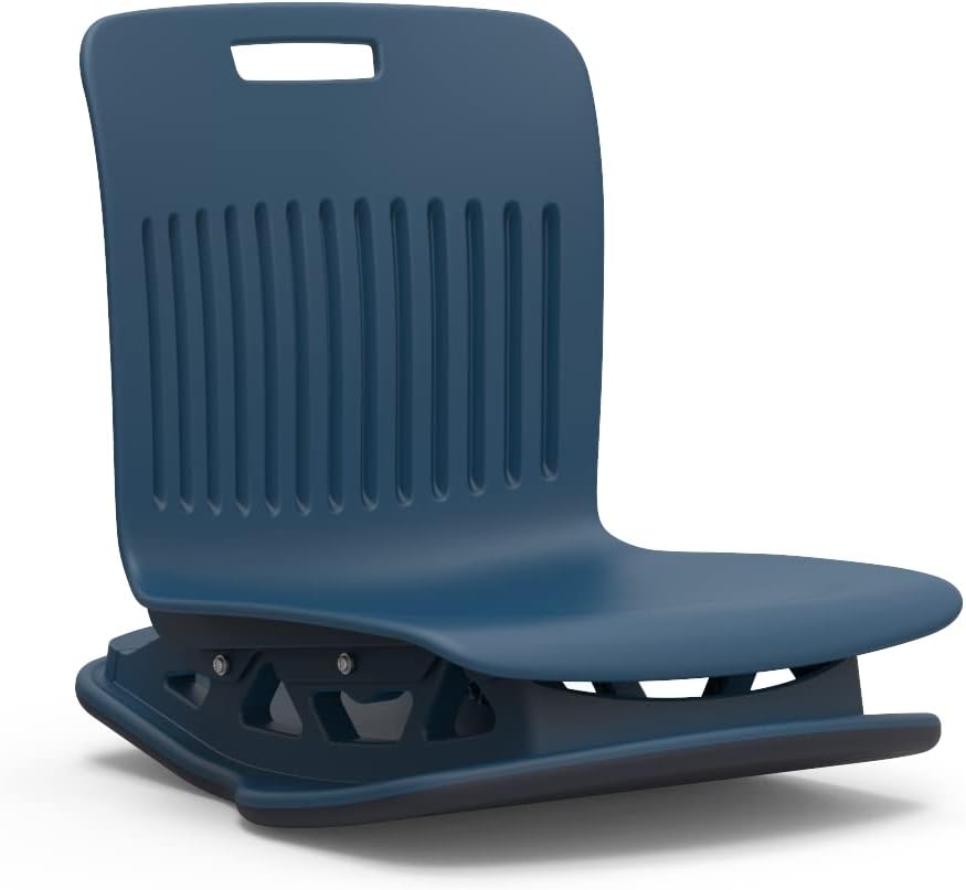 Virco ANFLROCK18 Analogy Floor Rocker Chair 18' Shell for Students 5th Grade - Adult, Comfortable Rocking Seating Option for Schools and Classrooms - Navy (1 Chair)