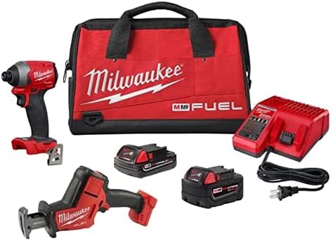 Milwaukee M18 FUEL 18-Volt Lithium-Ion Brushless Cordless HACKZALL Reciprocating Saw and Impact Driver Combo Kit (2-Tool)