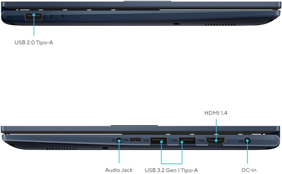ASUS Vivobook Personal Laptop (2026):14' FHD 1920 x 1080 60Hz • 13th Generation Intel Core i7-1355U • 12 GB RAM • 512 GB SSD • Win11 Home • Wi-Fi 5 • 720p HD Camera • Intel Iris Xe Graphics