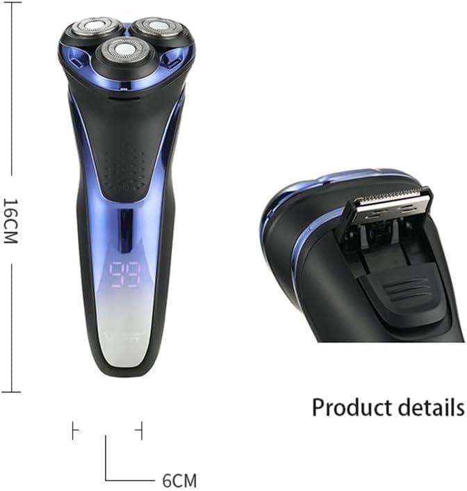Electric Shavers for Men, Electric Shaver Professional Razor Waterproof Beard Trimmer Rotary 3D Floating Shaving Rechargeable Electric for Men
