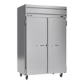 Beverage Air HR2HC-1S Commercial Reach-in Refrigerator, Stainless Steel Front with Coil Coated Sides, 52' W Two Door Design, 45.2 Cu. Ft. Capacity, LED Lighting, Six Heavy Duty Shelves, Casters