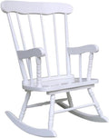 Rosebery Kids Solid para Wood and Veneers Rocker, Linen White Finish, 27.75' H x 22' W x 20' D, Durable Construction, Ready to Assemble, Children's Rocking Chair for Bedroom or Playroom