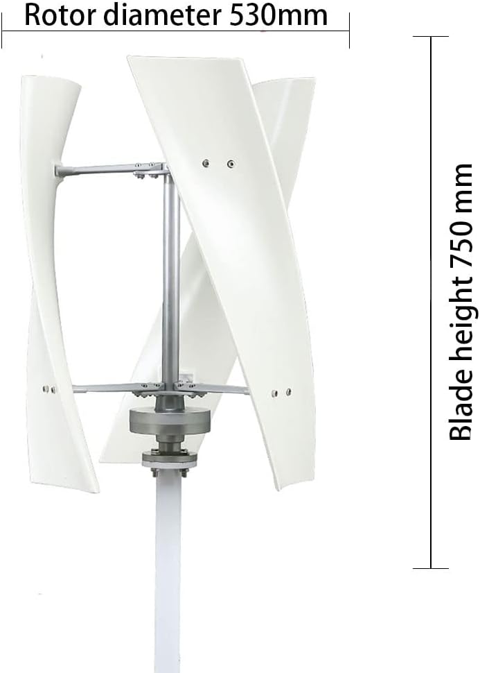 1000W-3000W Wind Turbine Generator Kit, 3 Blade 12V/24V/48V/220V Wind Energy Power Generator for Home, Business,Street Lighting
