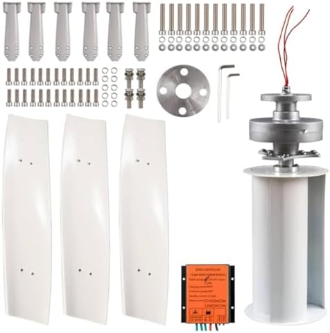 3000W Vertical Wind Turbine Generator for Home, Silent Portable 12V/24V/48V Eco-Friendly Renewable Energy with MPPT Controller, Ideal for Sustainable Power Solutions