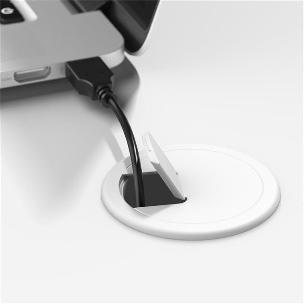 Bush Business Furniture Echo L Shaped Desk in Pure White and Modern Gray