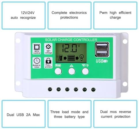 3000W/4000W Solar System Kit - 12V to 110V/220V Inverter, 50A Charge Controller, 50W Foldable Solar Panel, Home Grid Power Generator, Portable 800W Solar Solution