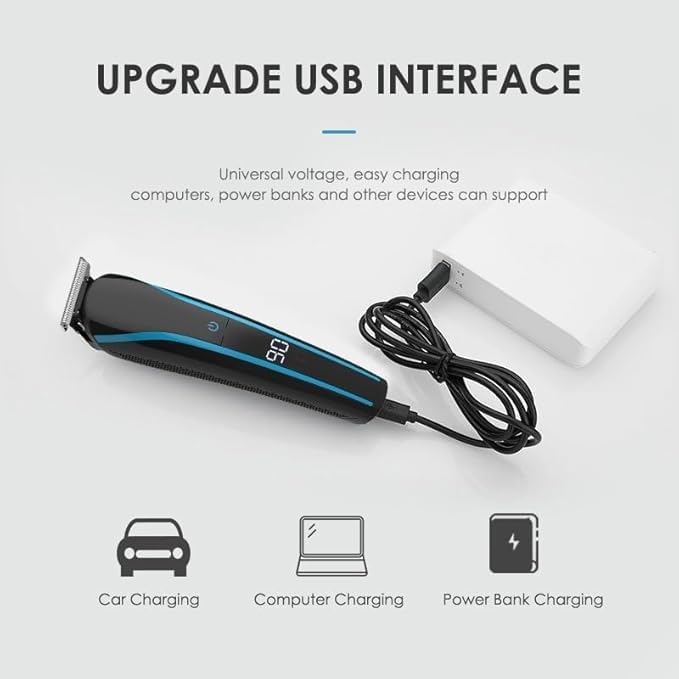 Hair Clippers for Men, 6 in 1 Electric Hair Trimmer Full Body Hair Clipper Set USB Charging Nose Beard Trimmer Hair Cutter Machine