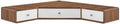 Modway Transmit 47' Wall Mount Corner Wood Office Desk in Walnut/White