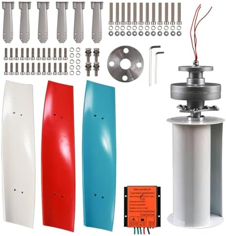 3000W Vertical Axis Wind Turbine Generator with MPPT Controller - Hybrid Wind Solar System for Boats, Street Lighting & 48V Power Generation