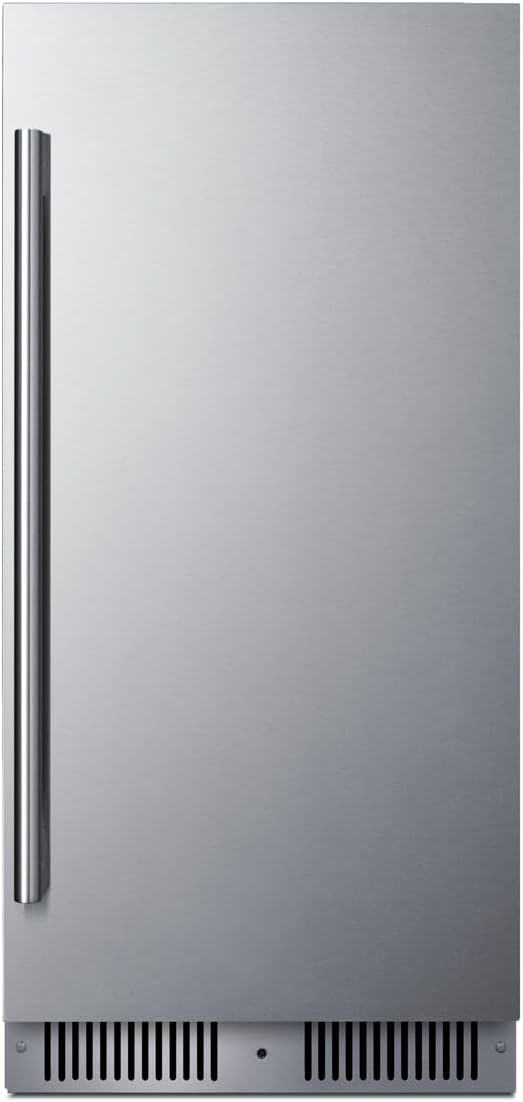 Summit 15' Refrigerator, 1.8 cu.ft. Capacity, Built-in Refrigerator Undercounter, Shallow 18' Depth, Stainless Steel- SDHR1534
