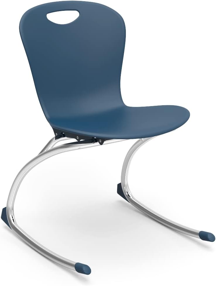 Virco ZROCK18 School Rocking Chair, ZUMA Rocker Series 18' Seat Height for Students 5th Grade - Adult, Appropriate for Libraries, Break Rooms and Reading Nooks - Navy (2 Chairs)