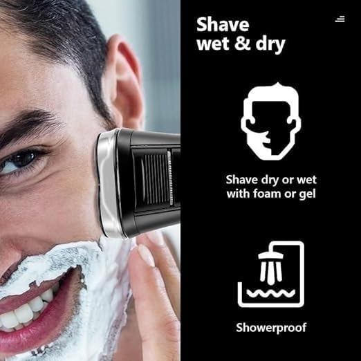 Electric Razor for Men, Electric Shaver Waterproof Fast Charging Men's Shaver Rechargeable Electric Razor Beard Trimmer Shaving Machine