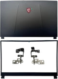 New Compatible Replacemen for MSI GP75 9SC MS-17E3 MS-17E7 Gaming Laptop Cover(LCD Back Cover and Bezel and LCD Hinges)
