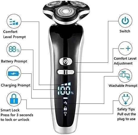 Electric Razor for Men's, Electric Shaver 4D for Men Electric Hair Clipper USB Rechargeable Professional Hair Trimmer Hair Cutter for Men Adult Razor