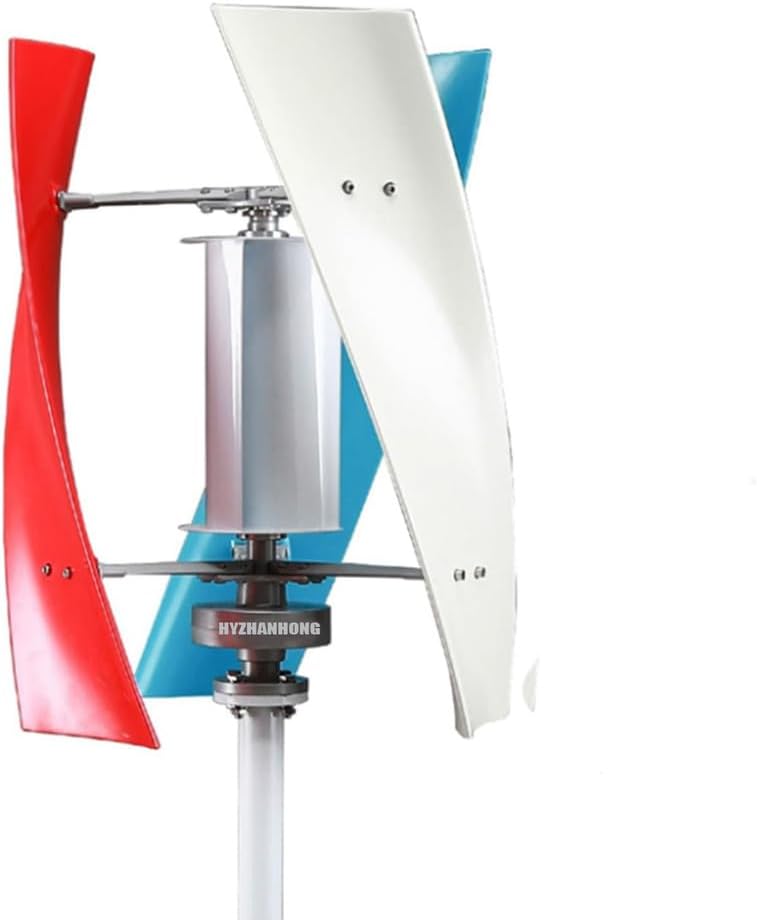100W-3000W Vertical Wind Turbine Permanent Magnet Generator Kit, 3 Blades Low Noise Windmill with Controller for Home Boats Cabins Mobile Homes (48V),12V