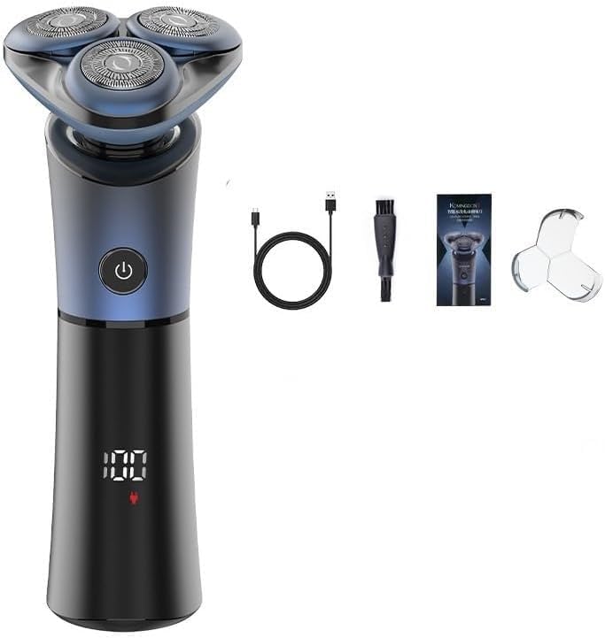 Electric Shavers for Men, Men's Electric Shaver 3D Floating Blade Washable Type-C Rechargeable Razor Waterproof Digital Display Face Shaving Beard Machine