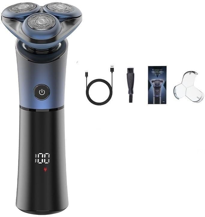 Electric Razor for Men, Men's Electric Shaver 3D Floating Blade Washable Type-C Rechargeable Razor Waterproof Digital Display Face Shaving Beard Machine