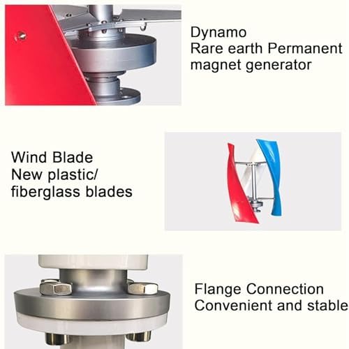 Portable Vertical Wind Generator 3000W-6000W, Easy Install Windmill for 12V, 24V, 48V Systems, Operates Safely in -40℃ to 80℃ Environment, Renewable Energy Solution