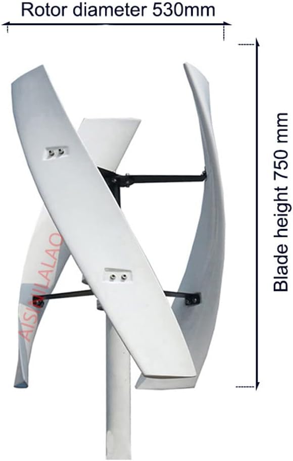 3000W Wind Turbine Generator 3 Blades Three-Phase Vertical Windmill Turbine Generator with Mppt Controller 12V 24V 48V 220V Easy to Assemble