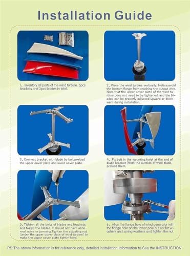 1000W Vertical Wind Turbine Generator Kit - 3-Blade Helix Design with Charge Controller for Marine, RV, Home & Industrial 48V Renewable Energy Solutions