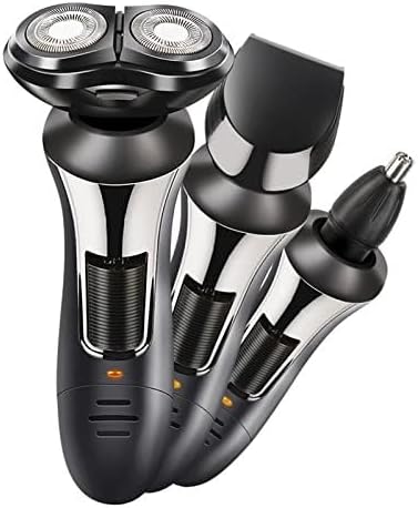 Electric Shavers for Bald Men, 3 in 1 Men Electric Shavers Triple Razor Multifunction Waterproof Nose Hair Trimmer Shaved Hair Head USB Rechargeable