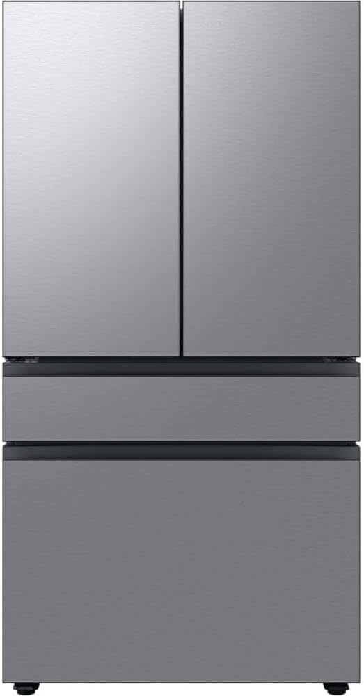 Samsung 23 Cu. Ft. Bespoke Counter Depth 4-Door French Door Refrigerator with Beverage Center, Stainless Steel, RF23BB8600QLAA