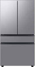 Samsung 23 Cu. Ft. Bespoke Counter Depth 4-Door French Door Refrigerator with Beverage Center, Stainless Steel, RF23BB8600QLAA