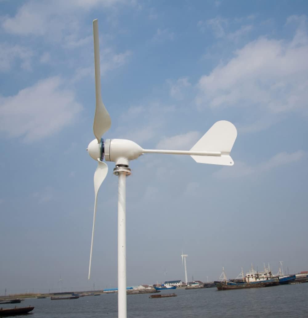 Wind Turbine 1000W 24V Horizontal Wind Generator Kits 3 Blades with MPPT Charge Controller Free Energy