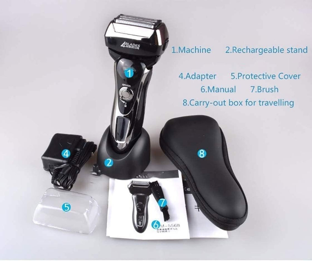 Electric Razor for Men, Electric Shaver with Precision Trimmer, Rechargeable, Wet & Dry Foil Shaver, Clean & Washable