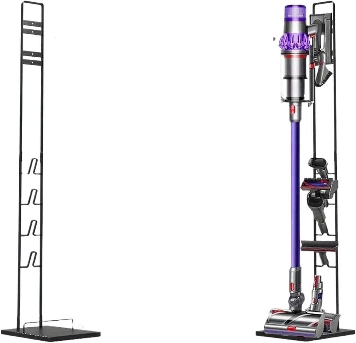 Compatible for Dyson， V6-V11 Metal Stand Sturdy Metal Vacuum Cleaner Stand Handheld Storage Rack for Cordless Vacuums Accessories(Universal Black)