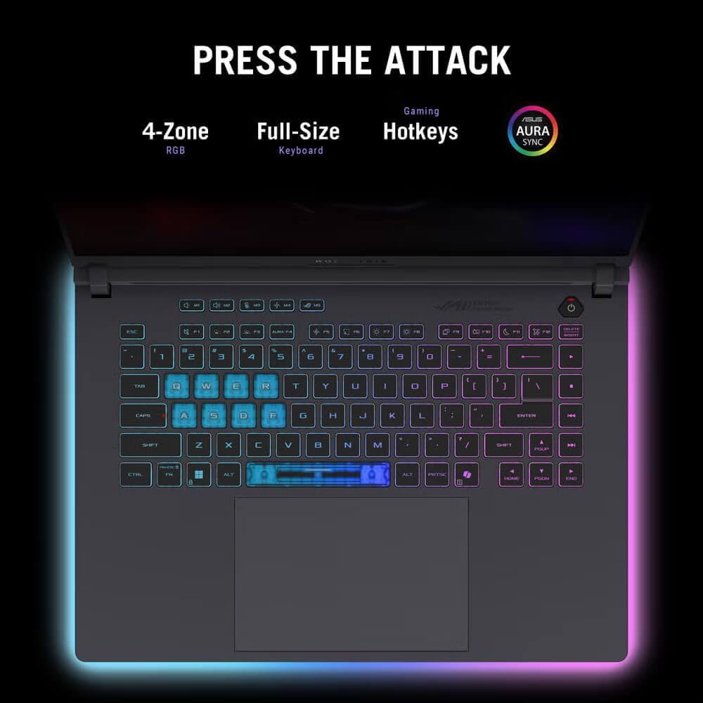 ASUS ROG Strix G16 (2025) Gaming Laptop, 16' 16:10 FHD+ 165Hz/3ms Display, NVIDIA® GeForce RTX™ 5060 Laptop GPU, Intel® Core™ i9 Processor 14900HX, 16GB DDR5-5600, 1TB PCIe SSD, Wi-Fi 7, Win 11 Home