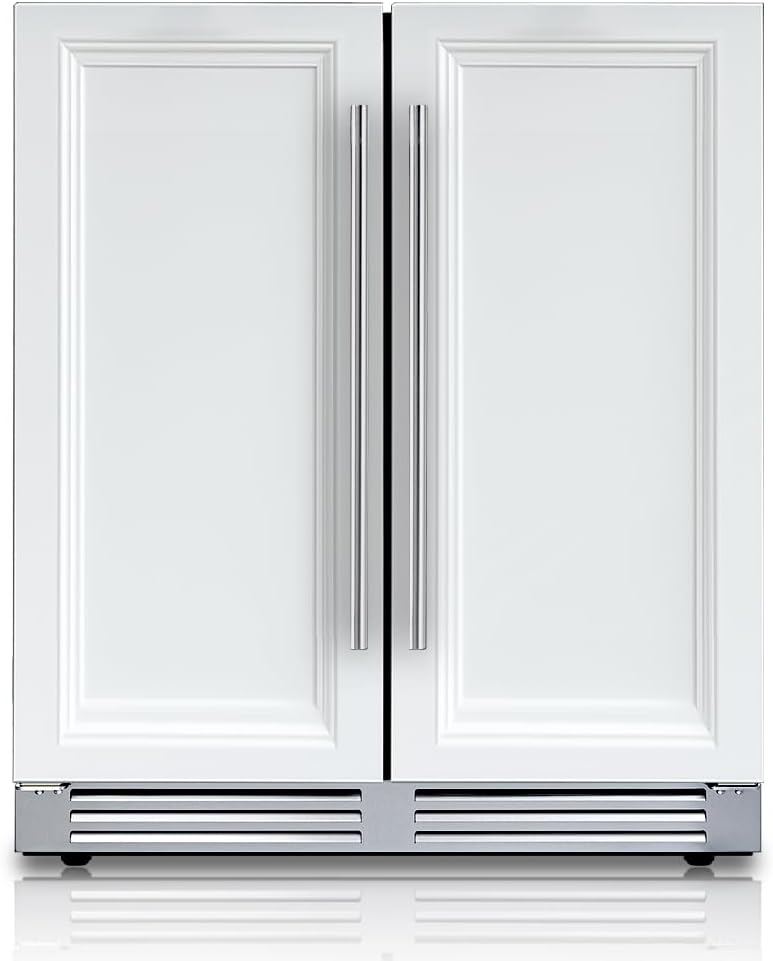 Ca'Lefort 30 Inch Panel Ready Wine and Beverage Refrigerator - 80 Can and 33 Bottle Wine Fridge Dual Zone 36-72°F Built in Cooler, 6.0 cu.ft Refrigerator Perfect for Home/Kitchen(Panels Not Included)