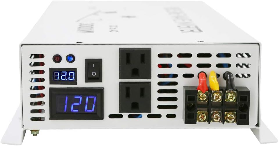 WZRELB Off Grid 3500W Pure Sine Wave 12V DC to 120V AC Solar Power Inverter Home Power Generator