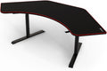 Arozzi Arena Angelo L Shaped GamingDesk, PC GamingDesk L Shape, Height Adjustable L Shaped Standing Desk for Home Office, with Full Coverage Mouse Pad (Black)
