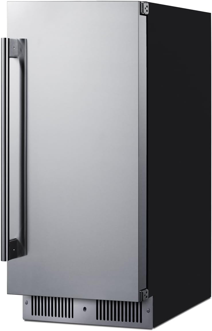 Summit 15' Refrigerator, 1.8 cu.ft. Capacity, Built-in Refrigerator Undercounter, Shallow 18' Depth, Stainless Steel- SDHR1534