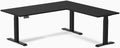 Desky Sigma L-Shape Gaming Desk - 70.9 Inch, Triple Motor Sit-Stand, Height Adjustable up to 49.2 inches, 440 lbs Capacity, 4 Memory Presets, Matte Black Frame