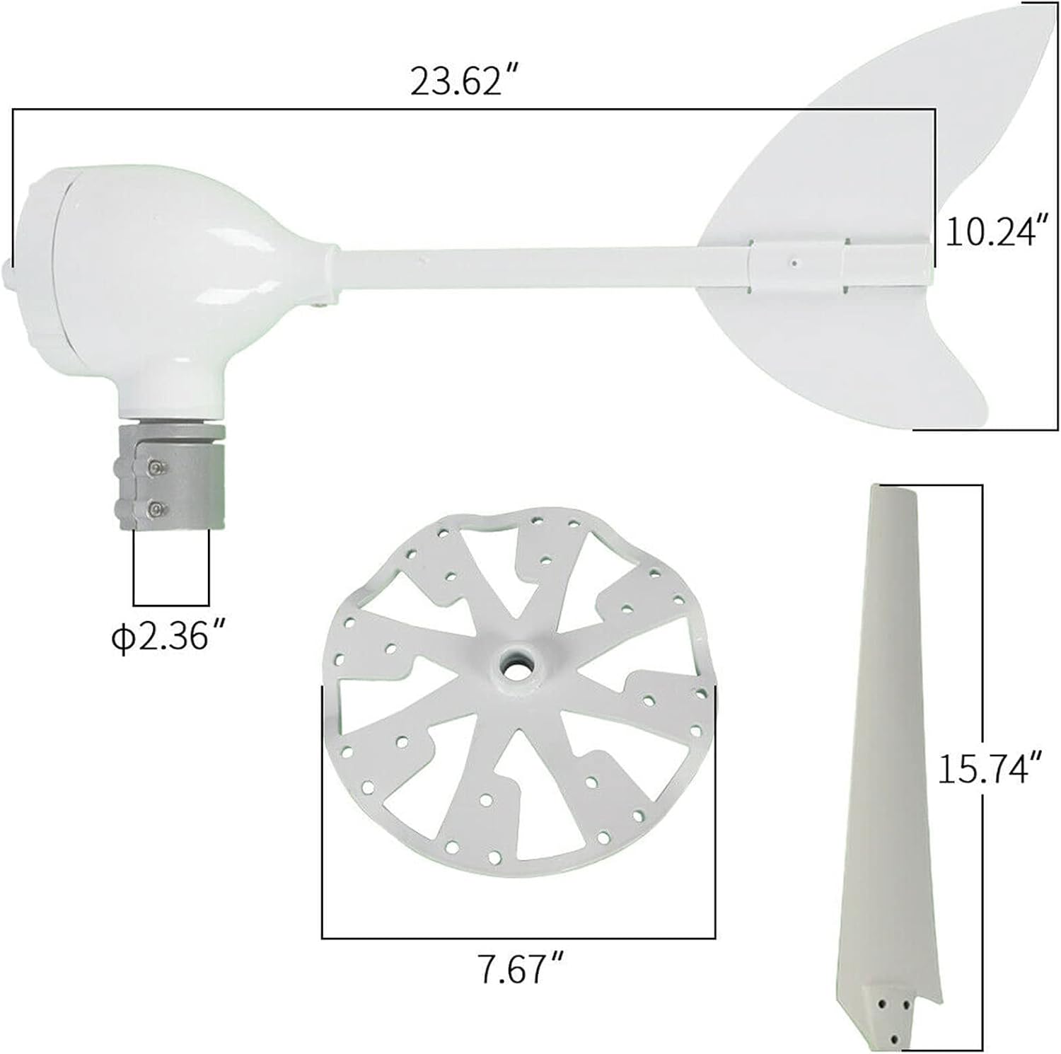 3000W Horizontal Wind Turbine Generator, Wind Turbine Work with Solar Panel Solar Wind Power