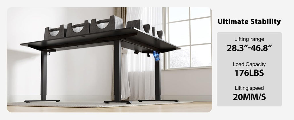 FEZIBO 63' x 55'L Shaped Standing Desk Adjustable Height, 63 Inch Electric Stand up Corner Computer Desk, Sit Stand Home Office Desk with Splice Board, Black