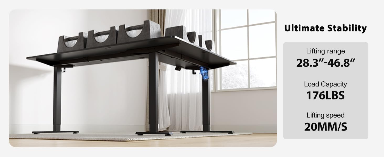 FEZIBO 63' x 55'L Shaped Standing Desk Adjustable Height, 63 Inch Electric Stand up Corner Computer Desk, Sit Stand Home Office Desk with Splice Board, Black