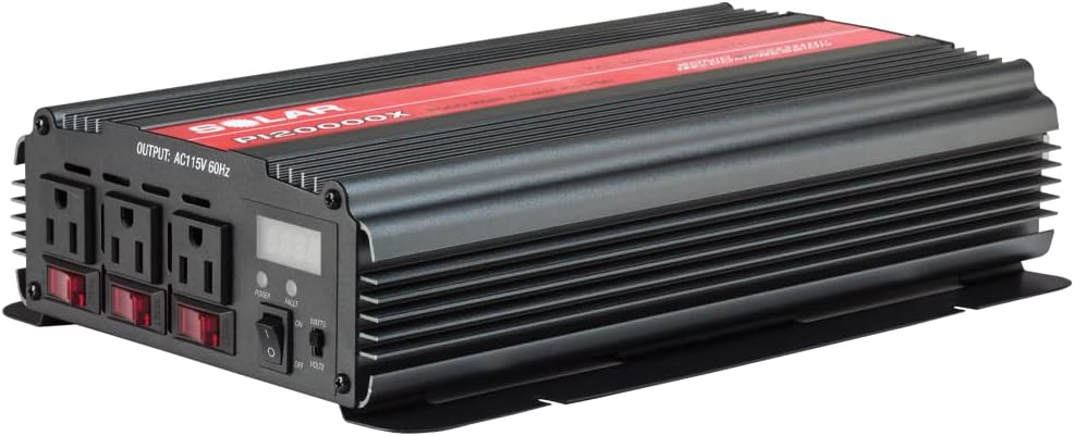 Clore Automotive SOLAR PI20000X 2000W Triple Outlet Power Inverter